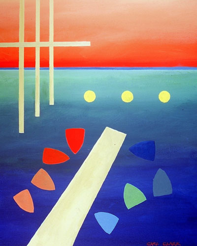 Yellow Bouys II Acrylic on Canvas Painting